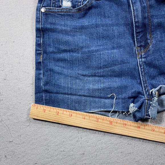 Judy‎ Blue Cut Off Denim Shorts Women 27/4 The High Rise Stretch 1" Inseam - Picture 4 of 11